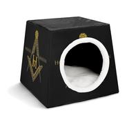Freemasonry Masonic Vintage Pet Tent-Soft Bed For Dog Cat Cozy Washable Pet Bed Warm Luxury Kennel With Slip-Resistant Bottom(Style13)