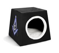 Freemasonry Masonic Vintage Pet Tent-Soft Bed For Dog Cat Cozy Washable Pet Bed Warm Luxury Kennel With Slip-Resistant Bottom(Style19)