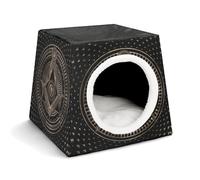 Freemasonry Masonic Vintage Pet Tent-Soft Bed For Dog Cat Cozy Washable Pet Bed Warm Luxury Kennel With Slip-Resistant Bottom(Style21)