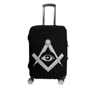 Freemasonry Mysteries Mysticism Luggage Cover for Suitcase Protector Washable S