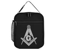 Freemasonry Sign Insulated Lunch Bag Reusable Cooler Lunchbox Tote Meal Container for Women Men