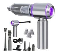 Freemiao Handheld Vacuum Cleaner, Cordless Powerful Car Vacuum Cleaner, 5-in-1 23000Pa Brushless Motor Mini Hand Held Vacumm HEPA Filter Rechargable Portable for Car, Pet Hair, Keyboard, Home