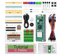 Freenove Basic Starter Kit for Raspberry Pi Pico W (Included), Dual-core Arm Cortex-M0+ Microcontroller, 386-Page Detailed Tutorial, 142 Items, 55 Projects, Python C Code