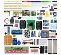Freenove Complete Starter Kit for Raspberry Pi 5 4 Zero 2 W (NOT Included) | 5 Sets of Code Python C Java Scratch Processing, 1170-Page Tutorial, 164 Projects, 386 Items Camera Speaker