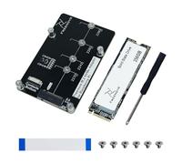 Freenove M.2 NVMe Adapter for Raspberry Pi 5 (with 256GB SSD), M.2 HAT Add-on Board, Solid State Drive, PCIe 2.0/3.0, Tested Speed 800 MB/s