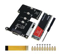 Freenove M.2 NVMe Adapter V2 for Raspberry Pi 5 (with 512GB SSD), M.2 HAT Add-on Board, Solid State Drive, PCIe 2.0/3.0, Tested Speed 800 MB/s