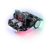 FREENOVE Micro:Rover Kit for BBC micro:bit (V2 Included), Obstacle Avoidance, Light-tracing, Line-tracking, Remote Control, Playing Melody, Colorful Lights, Example Projects, Blocks and Python Code