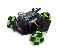 Freenove Omni Wheel Car Kit for Raspberry Pi Pico (Included), Dual-core Arm Cortex-M0+ Microcontroller, 3-wheel and 4-wheel Forms, Accelerometer Module, Compass Module, Ultrasonic Distance Sensor