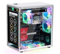 FREENOVE Raspberry Pi 5 Case Kit Pro, Dual M.2 NVMe SSD Slots, 5 PWM ARGB Fans Light Sync, CPU Tower Cooler, 4.3" Touchscreen, Stereo Speakers, 3.5 mm Audio (SSD NOT Included)