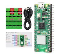FREENOVE Raspberry Pi Pico 2 W Board Pre-Soldered Header, Dual Arm Cortex-M33 and Dual Hazard3 RISC-V Microcontroller, Development Board, Tutorial Example Projects