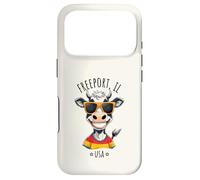 Freeport Illinois USA Funny Cow Cartoon Design Case for iPhone 17 Pro