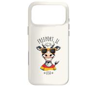 Freeport Illinois USA Funny Cow Cartoon Design Case for iPhone 17 Pro Max