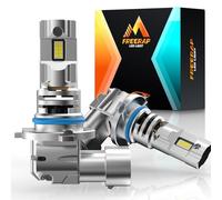 FREERAP 9005 LED Bulb, 26000LM 6500K, 500% Super Brighter HB3 LED Headlight Bulb with Fan, Built-in Turbo Fan Exterior Bulb, IP68 Waterproof, Plug and Play, Pack of 2(9005/HB3)