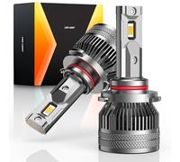 FREERAP 9005 LED Headlight Bulb, 32000LM 600% 6500K Brighter HB3 Headlight Bulbs, Plug and Play Halogen Replacement, IP68 Waterproof, Pack of 2(9005/HB3)