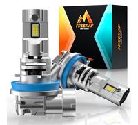 FREERAP H11 Led Headlight Bulb, 26000LM 6500K White Light, 500% Super Brighter H8/H9 LED Light with fan, Plug and Play,Built-in Turbo Fan Exterior Bulb, Pack of 2 (H11/H8/H9)
