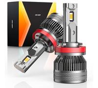 FREERAP H11 LED Headlight Bulb, 32000LM 600% 6500K Brighter H8/H9 Headlight Bulbs, Plug and Play Halogen Replacement, IP68 Waterproof, Pack of 2(H11/H8/H9)