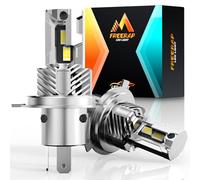 FREERAP H4/9003/HB2 Led Headlight Bulb, 60W 32000LM Headlight Bulbs with Fan, 6500K Cool White for Low/High Beam Led Bulb, Plug and Play, Replace Halogen & Xenon Lights Pack of 2