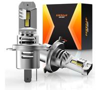 FREERAP H4 LED Bulb, 26000LM 6500K, 500% Super Brighter HB2/9003 LED Headlight Bulb with Fan, Built-in Turbo Fan Exterior Bulb, IP68 Waterproof, Plug and Play, Pack of 2(H4/HB2/9003)