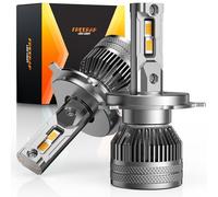 FREERAP H4 LED Headlight Bulb, 32000LM 600% 6500K Brighter 9003/HB2 Headlight Bulbs, Plug and Play Halogen Replacement, IP68 Waterproof, Pack of 2(H4/9003/HB2)