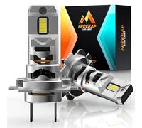 FREERAP H7 LED Bulb, 26000LM 6500K, 500% Super Brighter HIR2 LED Headlight Bulb with Fan, Built-in Turbo Fan Exterior Bulb, IP68 Waterproof, Plug and Play, Pack of 2(H7)