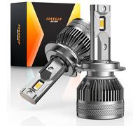 FREERAP H7 LED Headlight Bulb, 32000LM 600% 6500K Brighter Headlight Bulbs, Plug and Play Halogen Replacement, IP68 Waterproof, Pack of 2(H7)