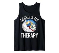 Freeriding Funny Alpine Skiing is My Therapy Tank Top