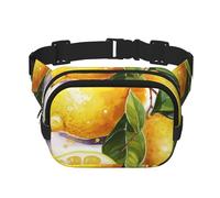 Freesia beautiful plant flower Fanny Pack for Women Men Fashion Waist Pack Adjustable Belt Bag for Workout Running Travelling Casual Waist Bag, Fruits Lemon, One Size
