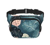 Freesia beautiful plant flower Fanny Pack for Women Men Fashion Waist Pack Adjustable Belt Bag for Workout Running Travelling Casual Waist Bag, Luxury Cute Leaves, One Size