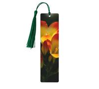 Freesia Beautiful Plant Flower Wood Bookmark for Men Women Reading Wooden Bookmarks Unique Handmade Book Marks with Tassel Pendant Craft Bookmark for Book Lovers Birthday Teachers Gift