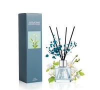 Freesia Diffuser Set, 50ml Scent Diffuser with Dried Flower for Bathroom Small Place, Last up to 30 Days