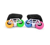 FreeSkates Portable Roller Road Drift Skates Plate, with Aluminum Alloy Deck Non-Slip, Board Split Skateboard with PU Wheels High-end Bearings(Four-Color)