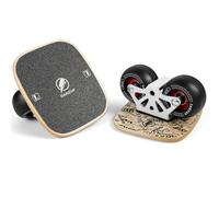 FreeSkates Portable Roller Skates, Non-Slip Maple Deck Plate, Split Skateboard with PU Wheels and High-End Bearings (White)