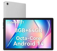 Freeski 10 Inch Android Tablet with Octa-Core CPU, 8GB+64GB Storage (Expandable to 1TB),Bluetooth 5.0, WiFi 6, 5MP+8MP, 5000mAh, 1280 * 800 HD Screen(White)