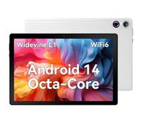 Freeski 10 Inch Tablet Android 14, 10GB RAM 64GB ROM 1TB TF, Octa-Core 2.0GHz Processor, 5G+2.4G WiFi 6, 8+5MP Dual Camera, 5000mAh Battery, Newest Tablets with Widevine L1 (White)