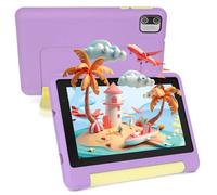 Freeski Kids Tablet 7 inch, Android 13 Tablet for Kids, 8GB RAM+64GB ROM (Expand to 128GB), Parental Control, Kids Software Pre-Installed, Dual Camera, Android Learning Tablet with Proof Case (Purple)