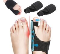FreeSkill Straighteners-Separators-Bunion Corrector - Bunion Corrector Toe Straightener with Double Non-slip Strap for Day Night Support for Women and Men