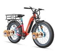 FREESky 2025 Ranger Dual Motor 160 Nm Electric Bike All-Terrain Ebike - 48V 23Ah Removable Battery, 26" Fat Tire Mountain Bike with Hydraulic Disc Brake,95Miles Long Range Commuter Bicycle with Basket