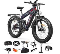 FREESKY 2026 Alaska Pro Dual Battery Electric Bike for Adults, 48V 45AH 200 Miles Long Range Dirt E Bike, 26" Fat Tire Fast Mountain EBike, Full Suspension & Hydraulic Brakes UL 2849 Certified by TÜV