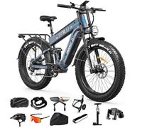 FREESKY 2026 Alaska Pro Dual Battery Electric Bike for Adults, 48V 45AH 200 Miles Long Range Dirt E Bike, 26" Fat Tire Fast Mountain EBike, Full Suspension & Hydraulic Brakes UL 2849 Certified by TÜV