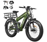 FREESKY 2026 Alaska Pro Dual Battery Electric Bike for Adults, 48V 45AH 200 Miles Long Range Dirt E Bike, 26" Fat Tire Fast Mountain EBike, Full Suspension & Hydraulic Brakes UL 2849 Certified by TÜV
