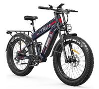 FREESKY 2026 Alaska Pro Dual Battery Electric Bike for Adults, 48V 45AH 200 Miles Long Range Dirt E Bike, 26" Fat Tire Fast Mountain EBike, Full Suspension & Hydraulic Brakes UL 2849 Certified by TÜV