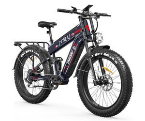FREESKY 2026 Alaska Pro Dual Battery Electric Bike for Adults, 48V 45AH 200 Miles Long Range Dirt E Bike, 26" Fat Tire Fast Mountain EBike, Full Suspension & Hydraulic Brakes UL 2849 Certified by TÜV