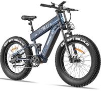 FREESKY Alaska 2025 Dual Battery Electric Bike for Adults 48V 41Ah 160 Miles Extra Long Range E-bike, Electric Mountain Bike, 26" Fat Tire Full Suspension E Bike with Dual Hydraulic Brakes