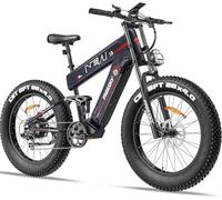 FREESKY Dual Battery Electric Bike for Adults, 48V 41AH 160 Miles Long Range Dirt E Bike, 26" Fat Tire Fast Mountain EBike, Full Suspension & Hydraulic Brakes Electric Bicycle, UL 2271 Certified