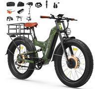 FREESKY Dual Motor 190KM 240NM LG Cells Electric Mountain Bike for Adults | 48V 30Ah Battery,AWD Ebike,Long Range,Full Suspension,26" Fat Tire,UL2849 by TÜV,All Terrain,Off-Road & Commuter & Hunting