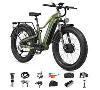 FREESKY Dual Motor Ebike for Adults : 200NM Electric Bike, 48V 25Ah Battery,105-Mile Long Range E Bike,26" Fat Tire Full-Suspension All-Terrain E Mountain Bicycle - Off-Road &Commuting(Ultimate Kits)