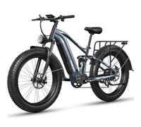 FREESKY Eurostar Electric Bike for Adults 48V 25Ah 95 Miles Long Range E-bike,25 KM/H Full Suspension & Dual Hydraulic Brakes Electric Mountain Bike,26" Fat Tire E-bike (Basic)