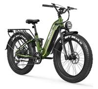 FREESKY Wildcat Ultra Electric Bike for Adults 105mile Long Range Samsung Battery Step-Thru Ebike Fast Dirt E Bike 26'' Fat Tire Electric Bicycle Full Suspension for Commute Mountain City Men Women
