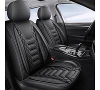 FREESOO Car Seat Covers Leather, Seat Cover Automotive Cushion Protector Accessories Airbag Compatible Universal Fit for 5 Seats Vehicle (Black 8)