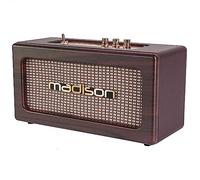 FREESOUND-VINTAGE-WD - MADISON - Battery Powered Vintage Speaker with USB, Bluetooth and AUX-IN - 2 x 10W - Wooden Finish